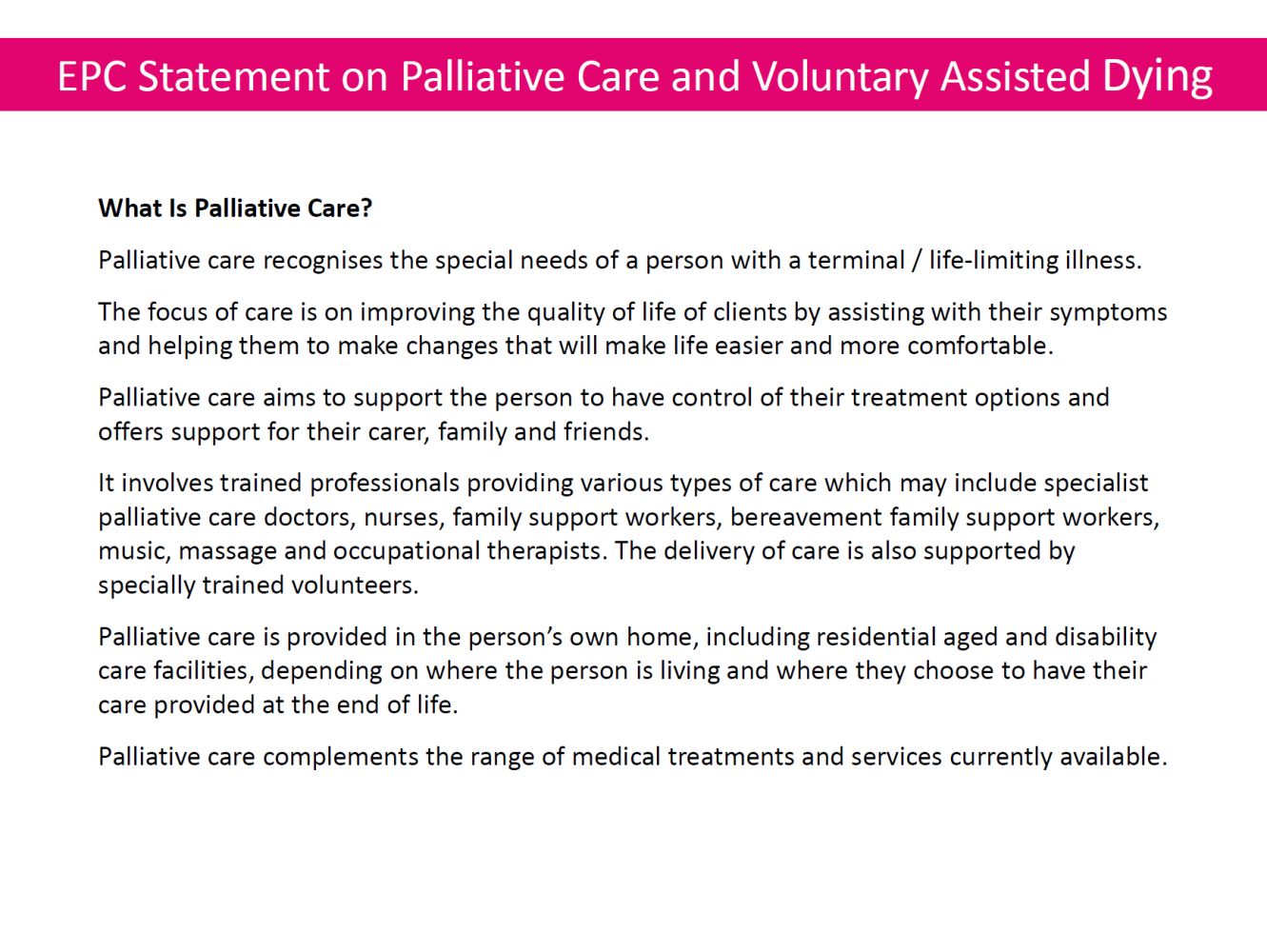 EPC Euthenasia Statement Page 2